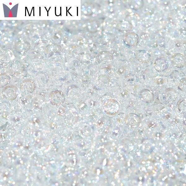 Miyuki Spacer Beads 2.2x1mm, Crystal AB 0250