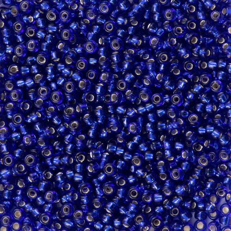 Miyuki Seed Beads 8/0 Cobalt Silver Lined ,0020