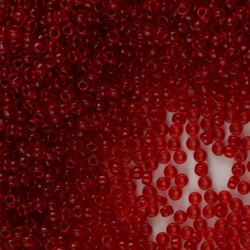 Miyuki Seed Beads 8/0 Transparent Red ,0141