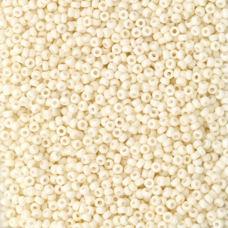 Miyuki Seed Beads 8/0 Matted Opaque Cream, 2021-NEW!!!