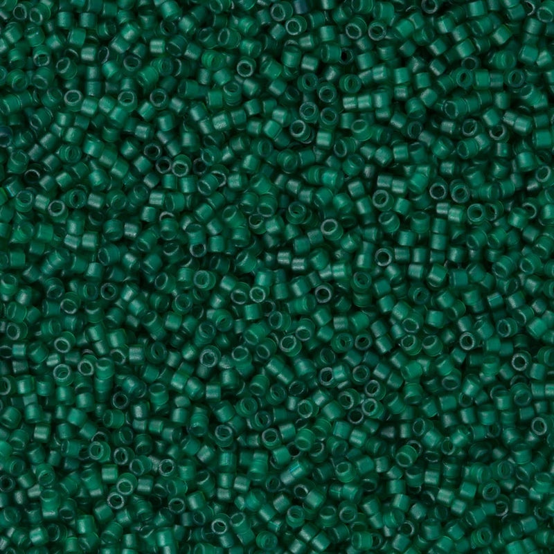 DB0776 - Dyed Semi-Frosted Transparent Emerald, Miyuki Delica 11/0