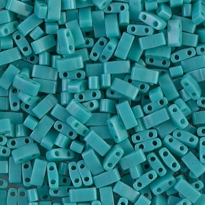 Miyuki Half Tila Beads HTL0412 Opaque Turquoise Green