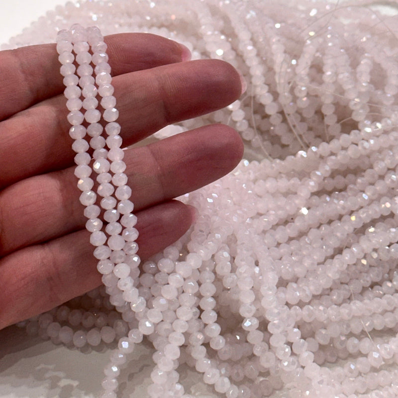 4mm Crystal rondelle beads strand 115 pcs, PBC4C132