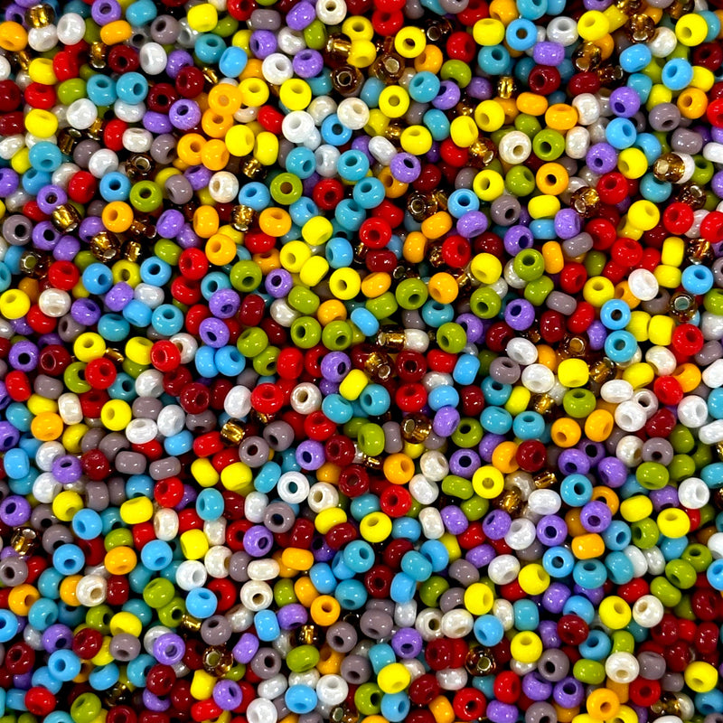 Mixed Color Preciosa Seed Beads 8/0 Rocailles-Round Hole 100 gr,Beads,Seed Beads