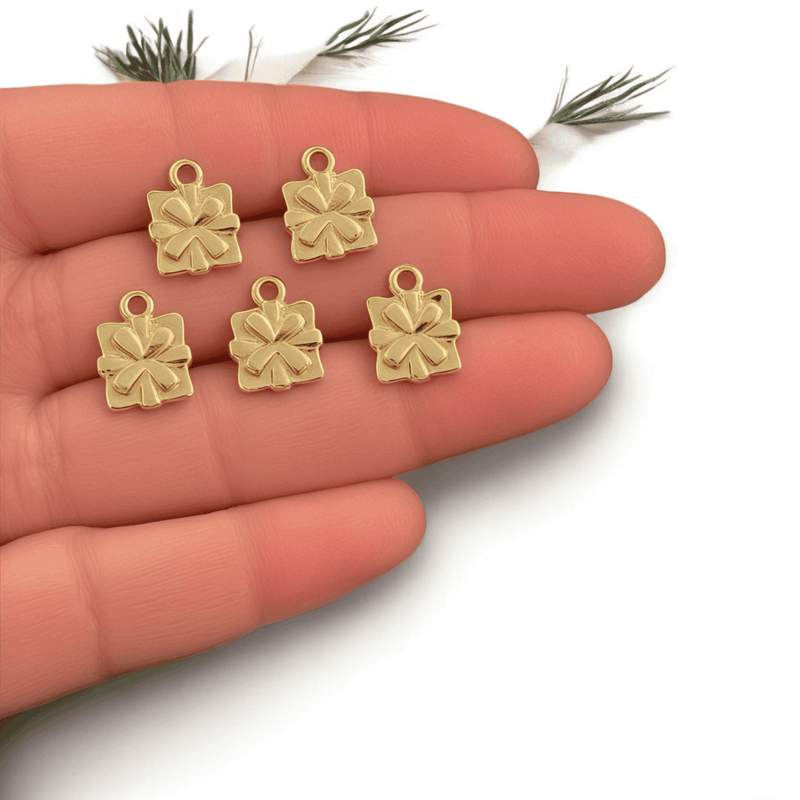 24Kt Gold Plated Christmas Gift Pack Charms, 5 pcs in a pack, Christmas Collection Charms