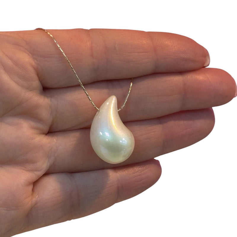 24mm Baroque Pearl Charms, Baroque Pearl Charms with 2mm Horizontal Hole, 2 pcs in a pack