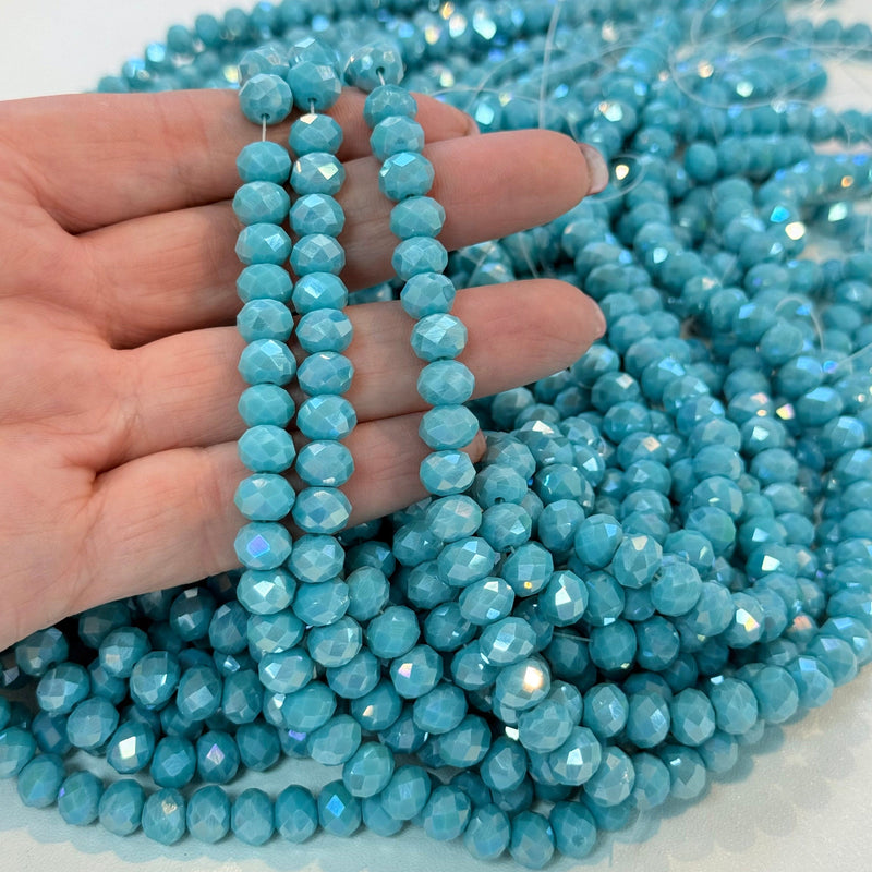 Crystal faceted rondelle 8mm Beads, PBC8C56