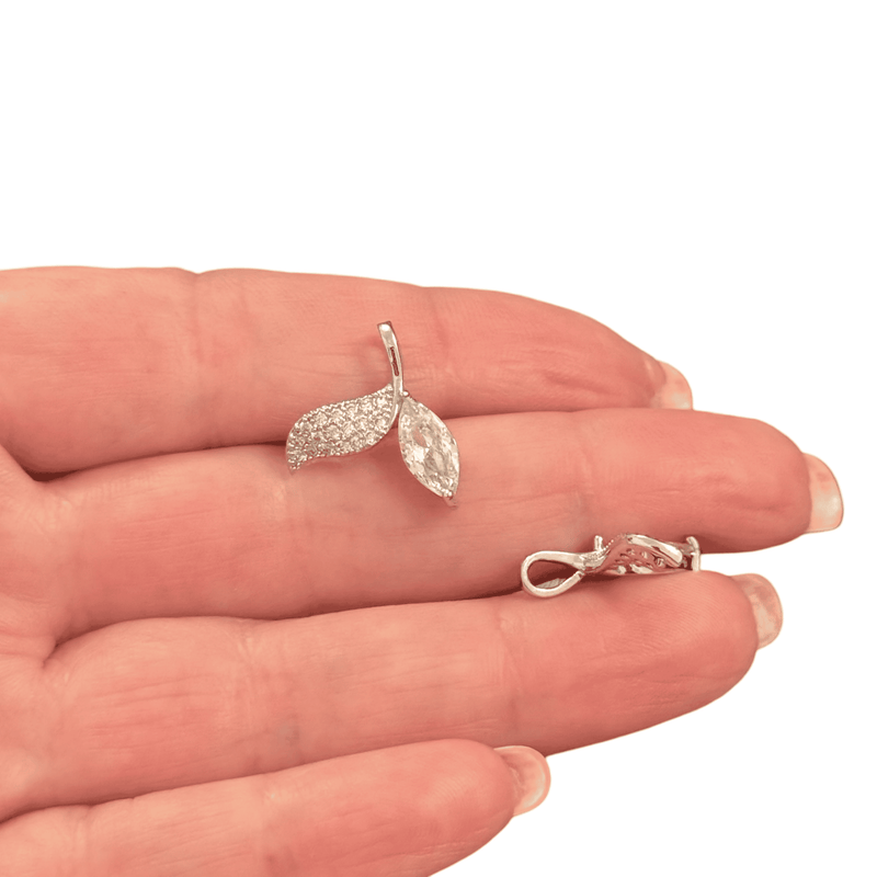 The Sparkling Mermaid Tail Pendant Waterproof Stainless Steel CZ Pendant