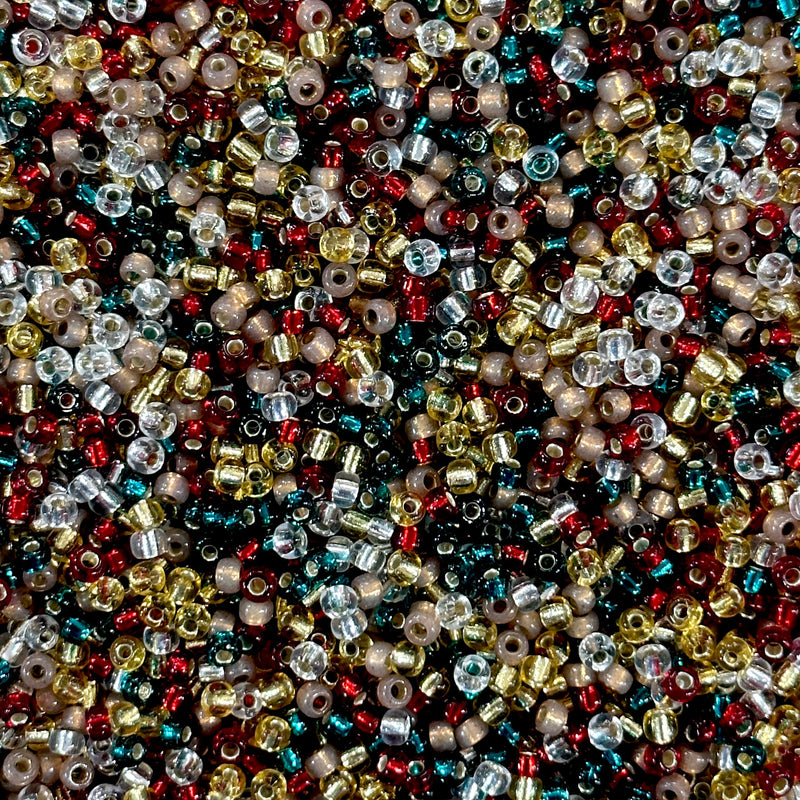 Miyuki Seed Beads 8/0 Holiday Rose Garland Bead Mix (20g Pack) - 8/0 Miyuki Japanese Seed Beads-NEW!!!