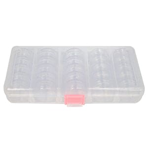 Bead Container, Set Of 25 Bead Storage Stack Jars In A Clear Box – Peppy  Beads