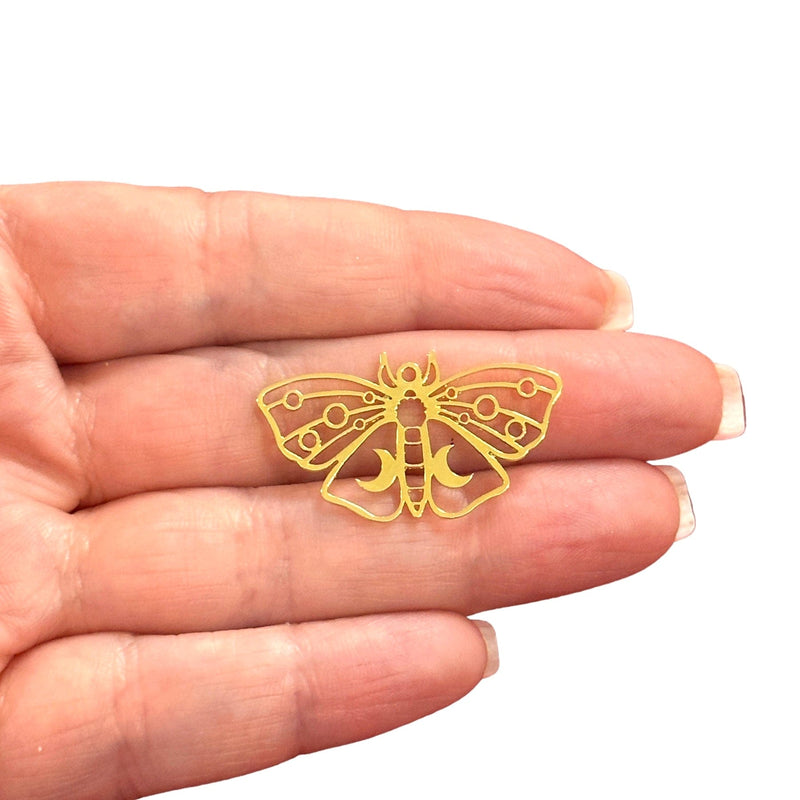 24Kt Gold Plated Butterfly Charm, Laser Cut Butterfly Charm