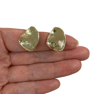 24Kt Gold Plated Brass Ball Stud Earrings, 2 pcs in a pack,