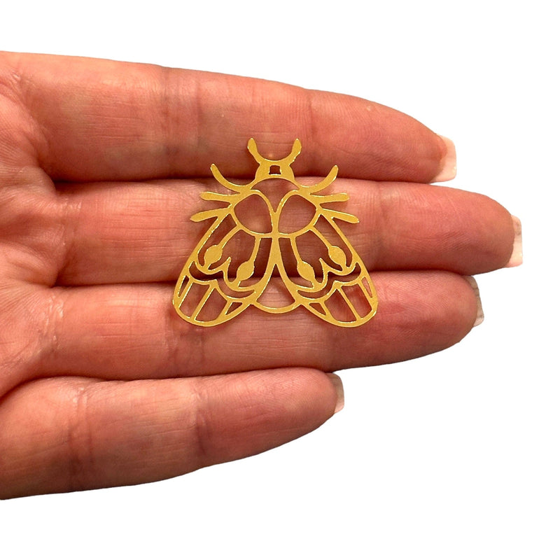 24Kt Gold Plated Egyptian Fly Amulet Charm,Laser Cut Egyptian Fly Amulet Charm