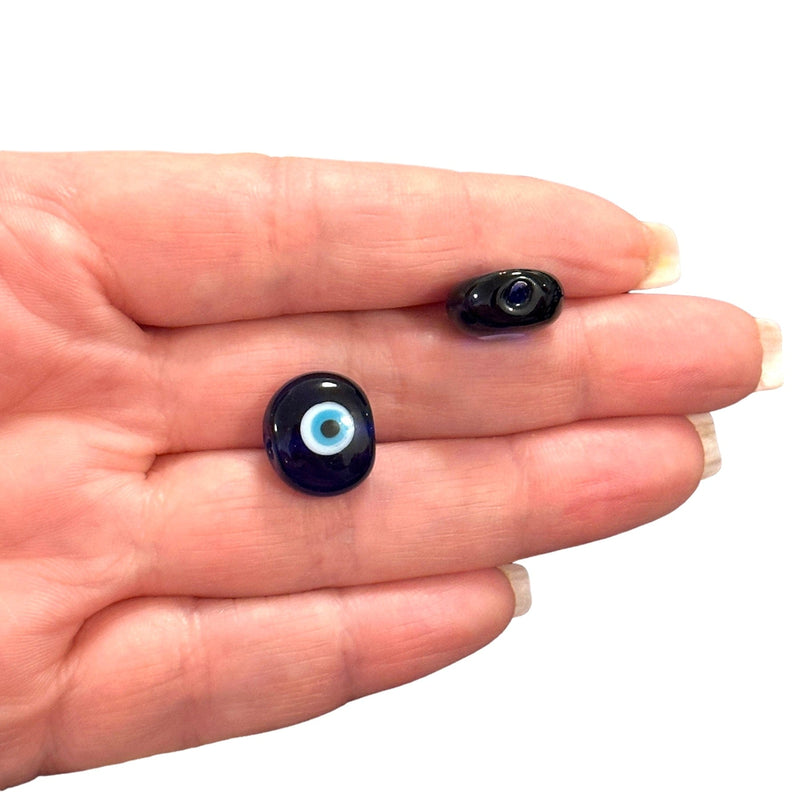 Hand Made Murano Glass Navy Evil Eye Charm