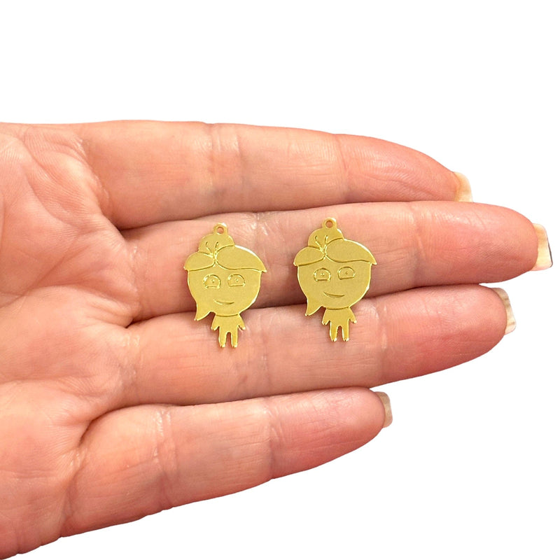 24Kt Gold Plated WaterGirl Charms,2 pcs in a pack