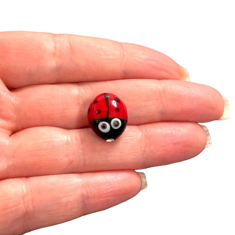 Hand Made Murano Glass Ladybird Charm