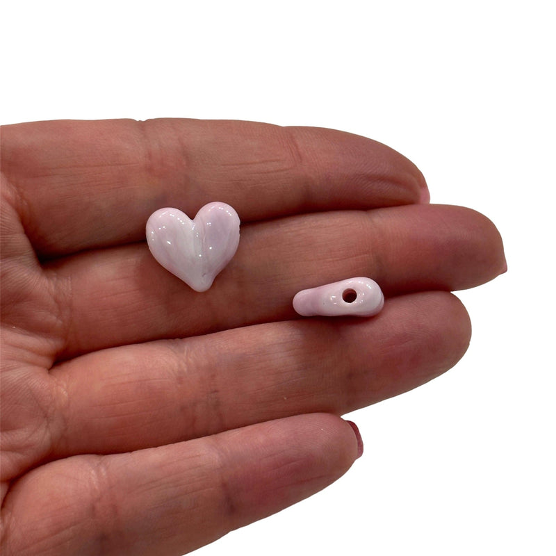 Hand Made Murano Glass Pink Heart Charm