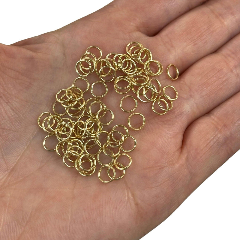 24 Karat vergoldete Biegeringe, 6 mm, 24 Karat vergoldete offene Biegeringe