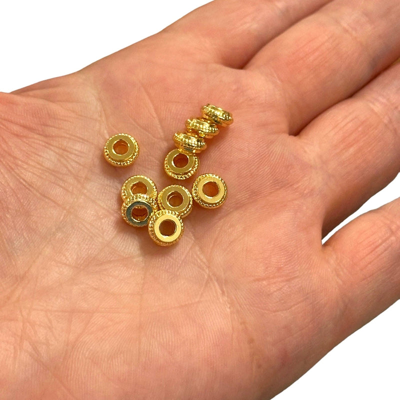 24Kt Gold Plated Wheel Spacers, Gold Wheel Spacers, 10 pcs in a pack