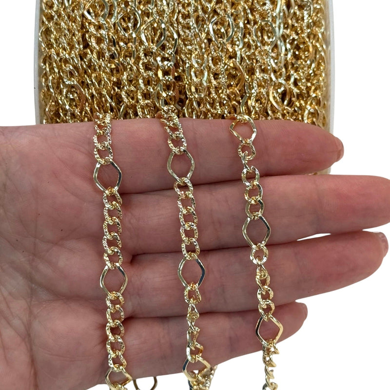 24Kt Gold Plated Dual-Link Open Chain – 6x5mm & 7.5x10mm