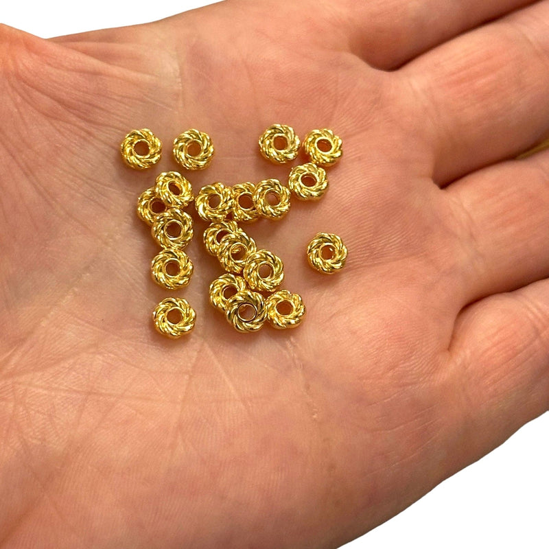 24Kt Gold Plated Wheel Spacers, Gold Wheel Spacers, 20 pcs in a pack