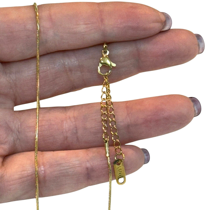 Waterproof Stainless Steel 24Kt Gold Filled Snake Chain Necklace, Ready Gold Snake Chain Necklace