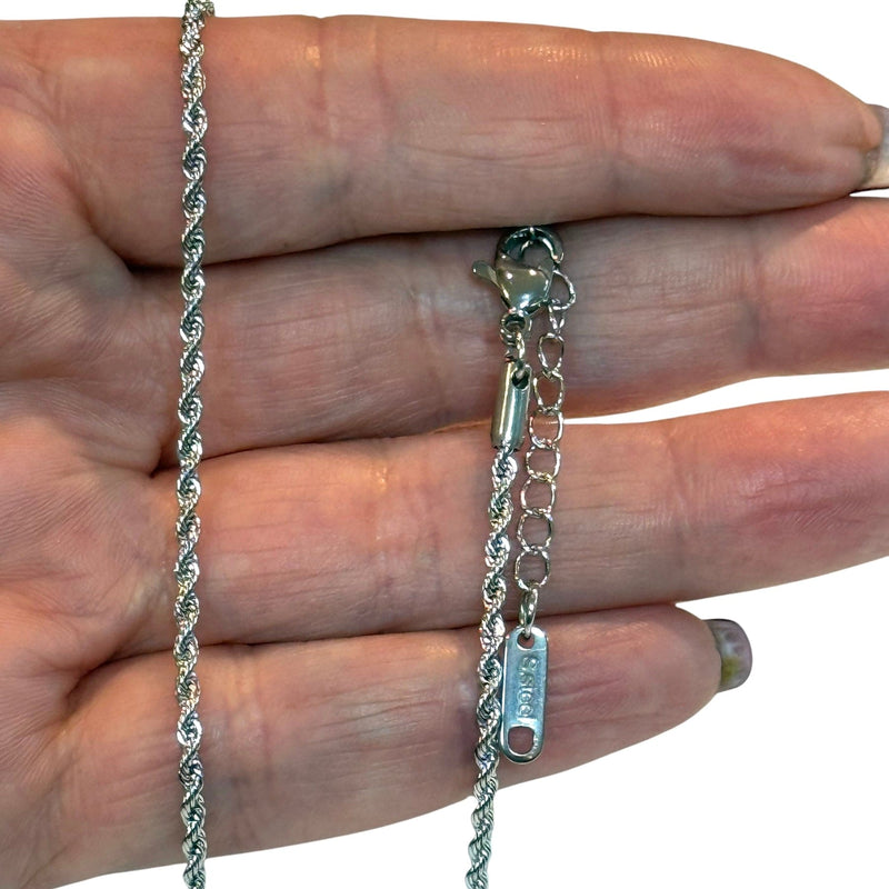 Stainless Steel  Rope Chain Necklace, Ready Rope Chain Necklace