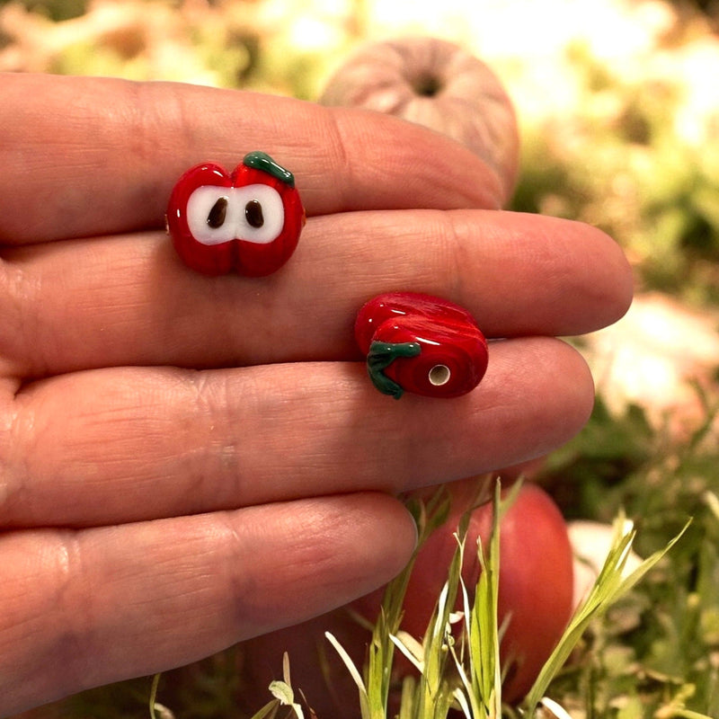 Hand Made Murano Red Apple Charm