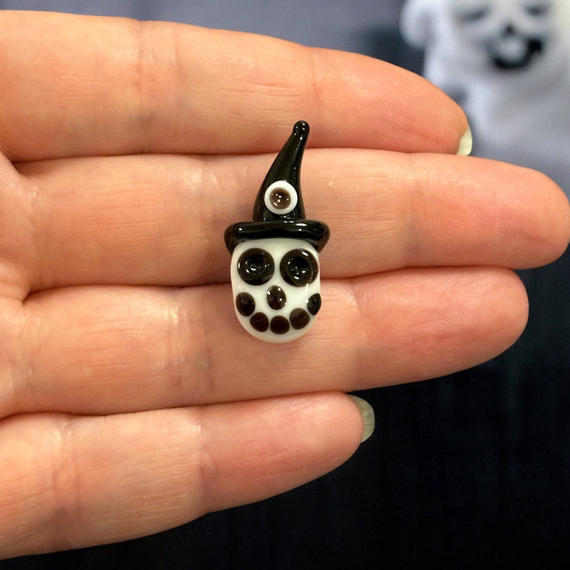 Halloween Ghost Hand Made Murano Glass Charm