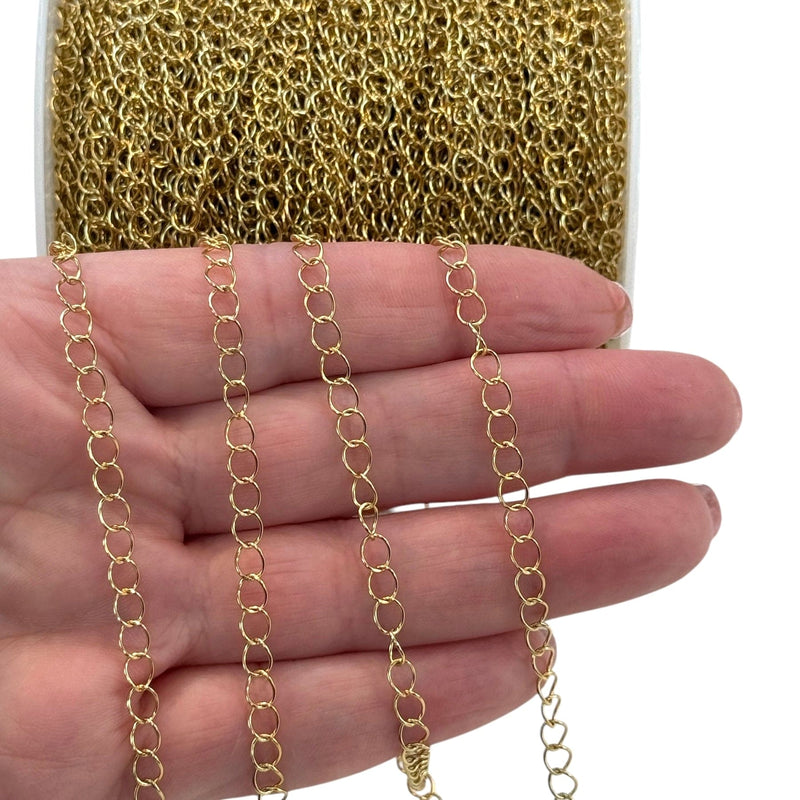 Waterproof Stainless Steel 24Kt Gold Plated 3.5mm Extender Chain, Gold Plated Extender Stainless Steel Chain (Copy)