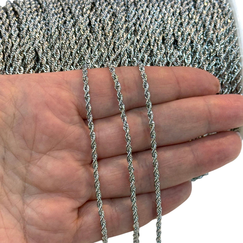 Waterproof Stainless Steel Rope Chain – 2mm Thick