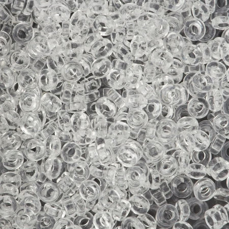 Miyuki Spacer Beads 3x1mm, Crystal 0131