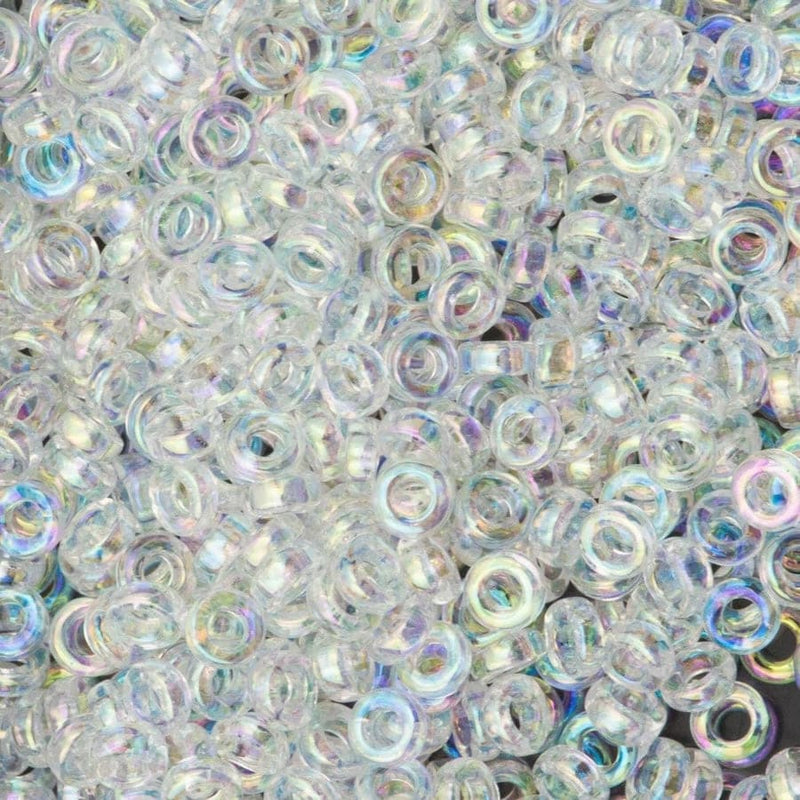 Miyuki Spacer Beads 3x1mm, Crystal AB 0250