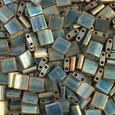 Miyuki Tila Beads TL2008 Matted Metallic Patina Iris,