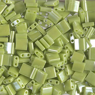 Miyuki Tila Beads TL0439 Opaque Chartreuse Luster,