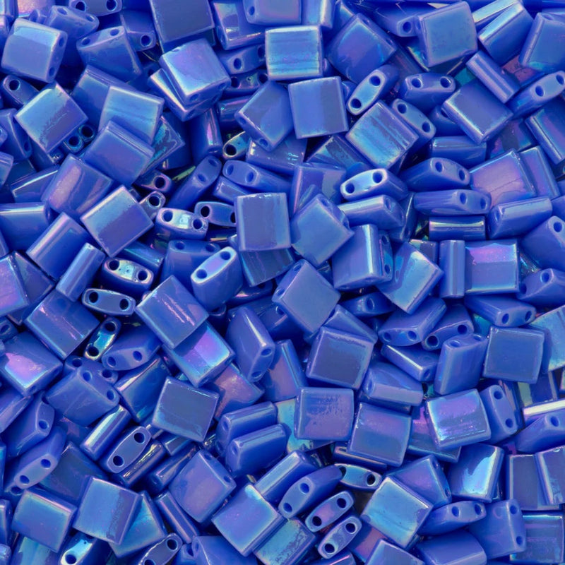 Miyuki Tila Beads TL0483 - Opaque Periwinkle AB,