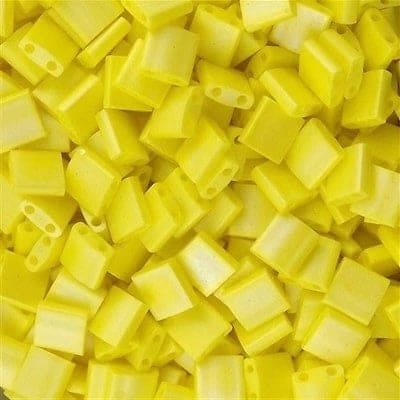 Miyuki Tila Beads TL0404FR - Opaque Yellow Matted AB,