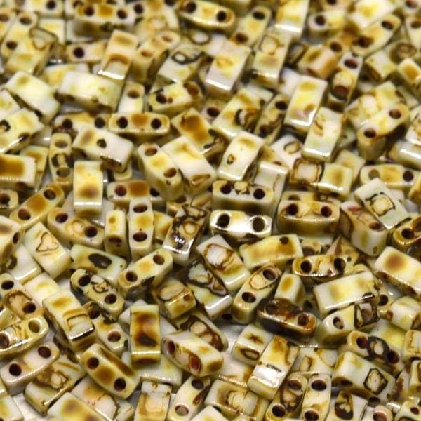 Miyuki Half Tila Beads HTL4512 Picasso Undurchsichtig Kanariengelb ,