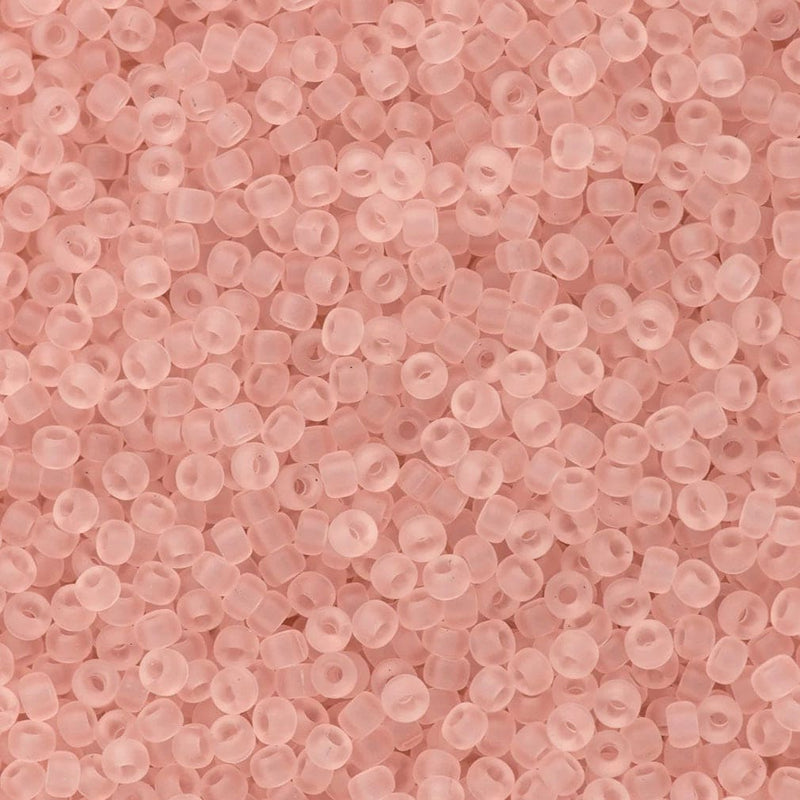 Miyuki Seed Beads 8/0 Matte Transparent Light Tea Rose, 0155F