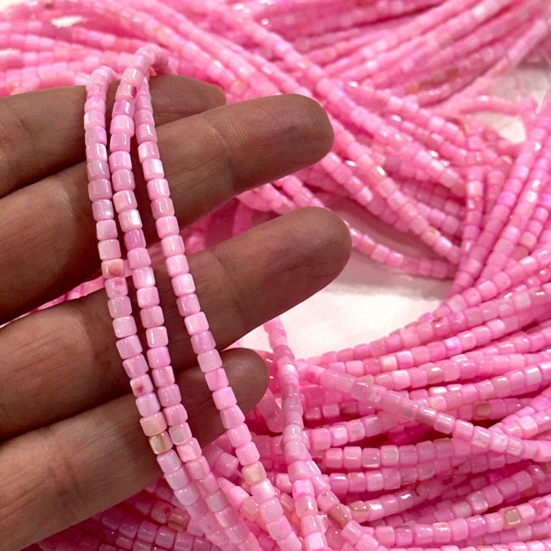 Perles de riz colorées en nacre naturelle, brin de 15,5 pouces