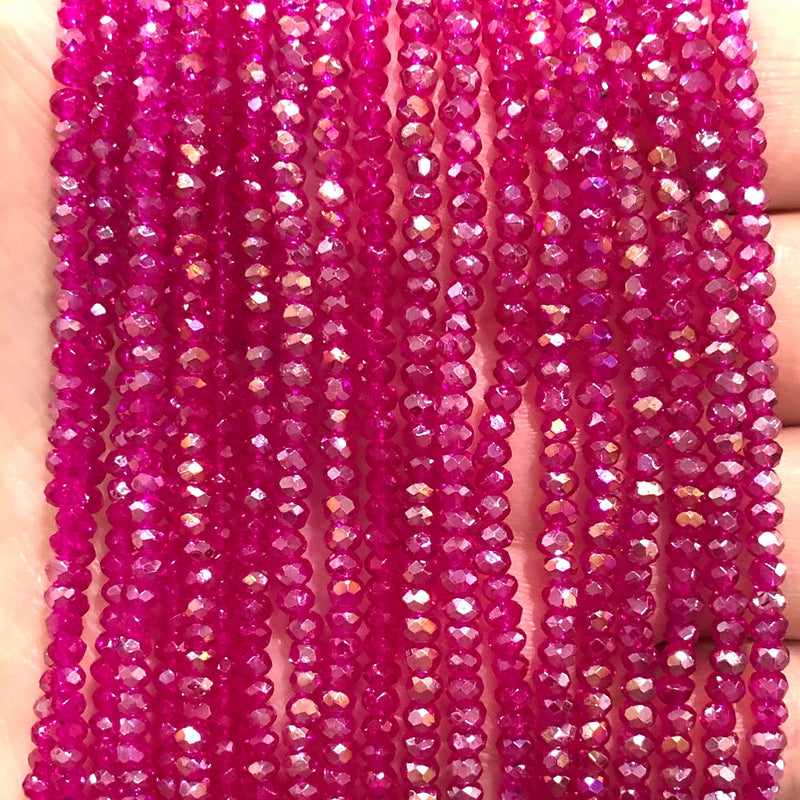 2mm Crystal rondelle beads strand 170 pcs, PBC2C134