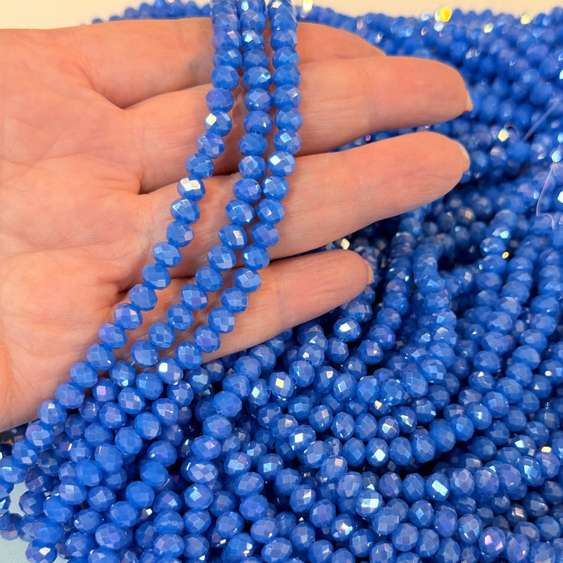 Crystal faceted rondelle 6mm Beads, PBC6C134