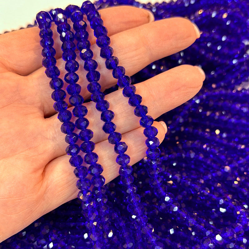 Crystal faceted rondelle 6mm Beads, PBC6C24