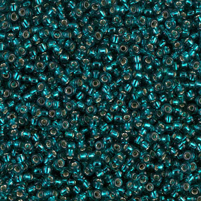 Miyuki Seed Beads 11/0 Transparent Silver Dark Teal  , 0030-NEW!!!£1.5