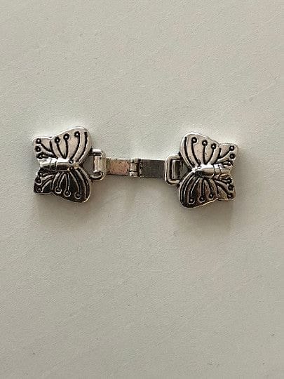 Silver Butterfly Leather Clasp 2x2 Cm, Clasps For Leather
