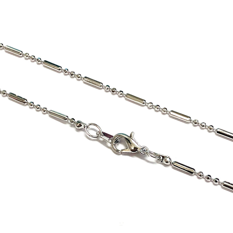 Silver Plated Necklace Chain, Silver Plated Ready Necklace, 17 Inches Ready Necklace