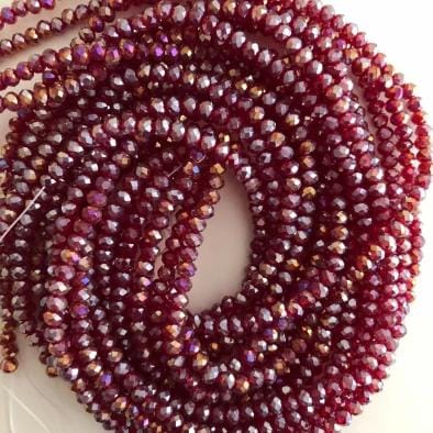 Crystal faceted rondelle - 150 pcs -3mm - full strand - PBC3C12 £1.5