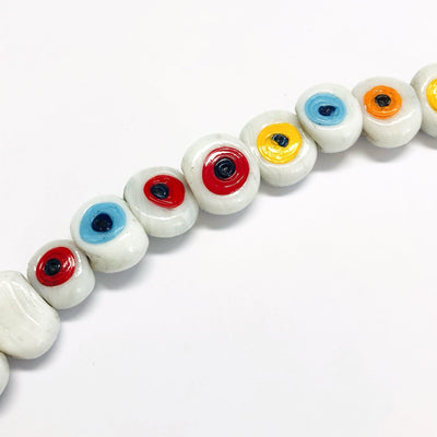 Traditionelle türkische Handwerker handgefertigte Glasperlen Böser Blick Großes Loch Böser Blick Glasperlen 25 Perlen pro Packung