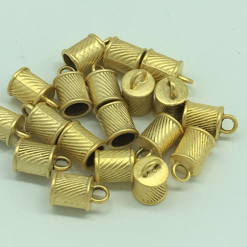 22 Kt matte Gold Plated Bead Caps 15x8x8  mm£2