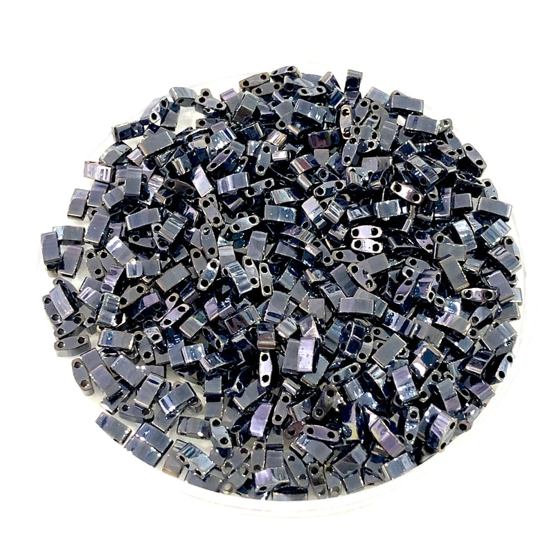 Miyuki Half Tila Beads HTL0464 Light Gunmetal ,